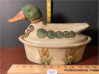 Vintage Louisville Stoneware Duck Covered
