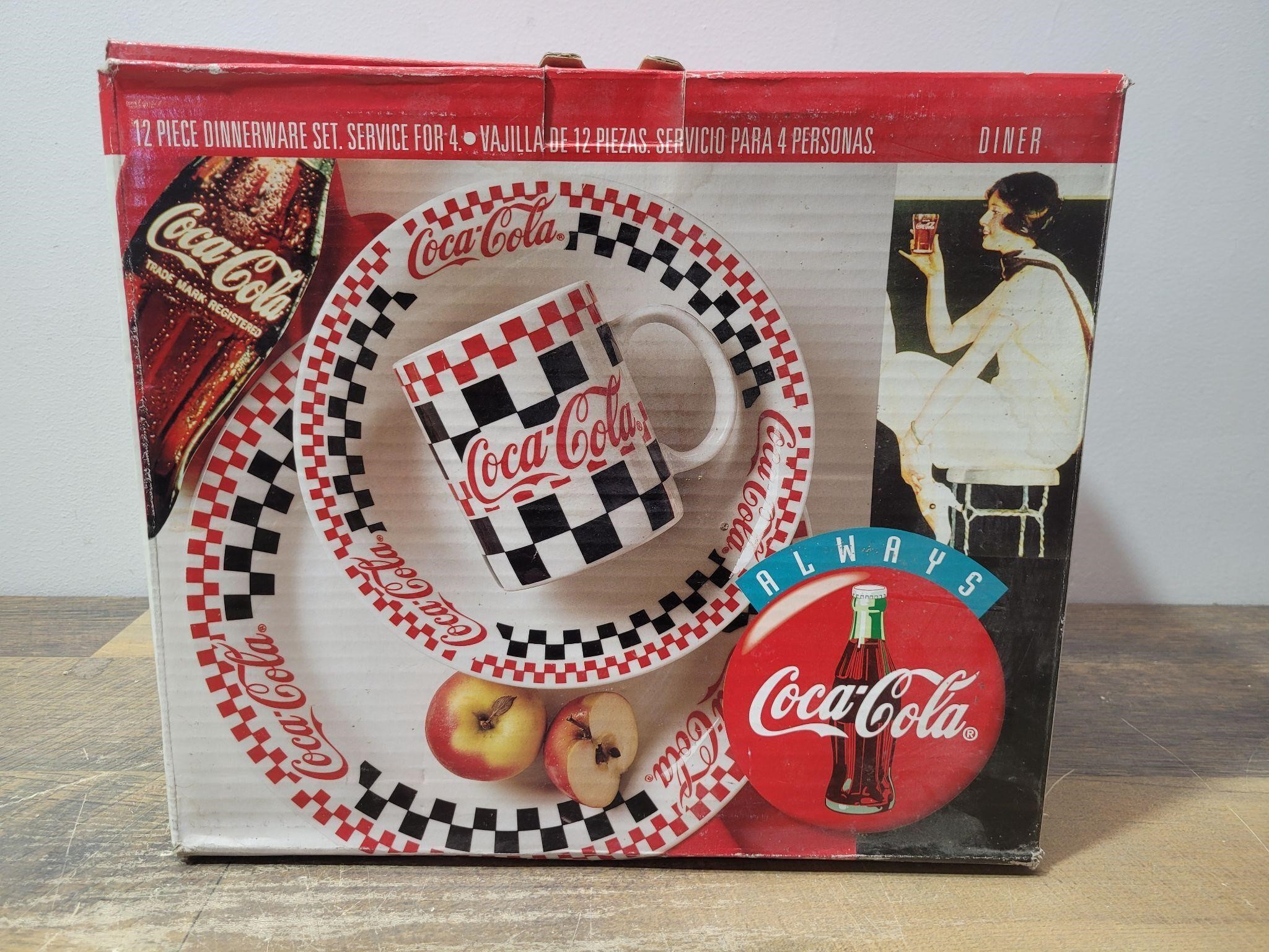 1996 12 pc Coca Cola Dinnerware