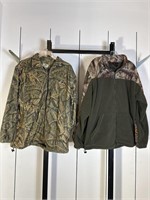 Camo Fleece Jacket Lot, Size L and XL