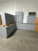 Pacific Grey Shaker 14 piece Custom Cabinet set