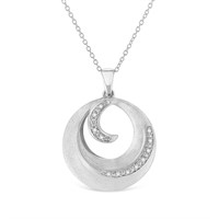 Stunning .05ct Diamond Accent Ocean Wave Necklace
