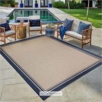 7'x10' Area Rug Naples Indoor/Outdoor, Ace Border