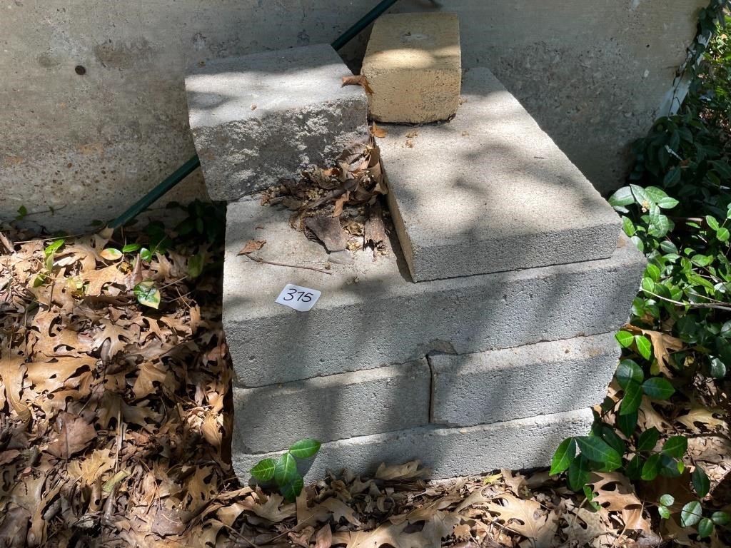 stack of concrete pavers