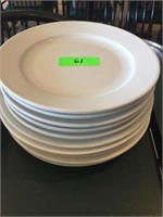 (11) Asst. Wide Rim Dinner Plates