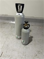 2 Assorted CO2 Bottles