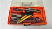 Home Depot toolbox with tools