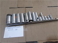 13 misc deepwell sockets 7/16" to 1 1/4"