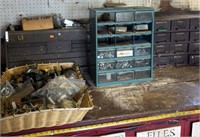 3 tool cabinets with socket sets, casters, n