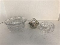 3 Pieces Crystal Glassware