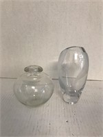 2 Pieces Crystal Glassware