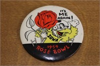 1959 Iowa Hawkeye Rose Bowl Button