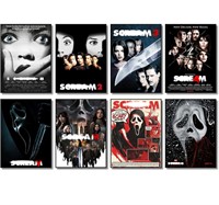 3 pack of Scream Poster (8 Pcs 8 * 11 inch)