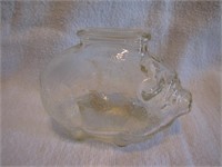 Vtg Opalescent Glass Piggy Bank 4&1/2" wide