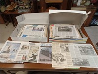 Two Boxes of Old Newspapers and Newspaper