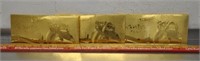 Three 24K gold foil Santa envelopes