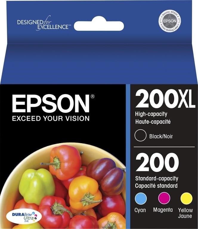 Epson 200/200XL 4-Pack High Capacity Ink - CYMK