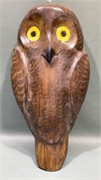 HANGING HAND CARVED OWL DECOY