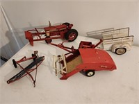 Vintage Metal Tractor and Implements