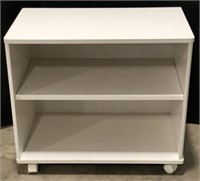 (AN)
Wooden Wheeled Shelving Unit 
Approx