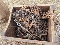 Wood box with chains