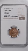 1909 Indian Head Cent NGC AU Details