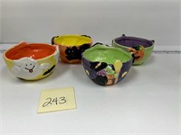 New Ceramic 4 Halloween Cereal Candy Bowls