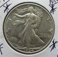 1934-D Walking Liberty Silver Half Dollar.