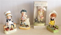 4 Vintage Holly Hobbie Figurines
