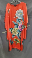 Vintage Asian Style Dress Floral - 100% SILK