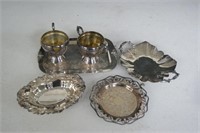 Silver Sugar & Cream Set & Bowls