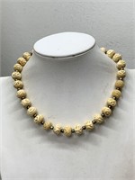 CARVED BONE BEADED NECKLACE