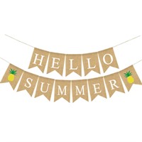 YQWIN Burlap Summer Party Banner x5
