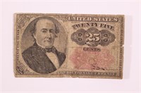 Fractional Currency Civil War 25 Cent Note
