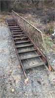Metal stairway w/1 handrail