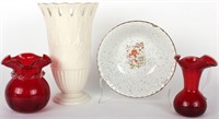 ASSORTED ESTATE COLLECTIBLES - GLASS & PORCELAIN