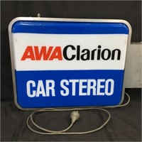 Original AWA Clarion car  stereo light box