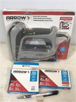 Arrow electric stapler with ataples, damaged