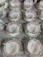 8 Matching Double Handled Cream Soup Cups and