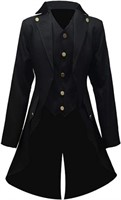 (N) Crubelon Menâ€˜s Steampunk Vintage Jacket Goth