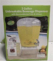 3 gallon unbreakable beverage dispenser