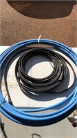Blue piping and water hose