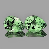 Natural Green Tea Amethyst Pair [Flawless-VVS]