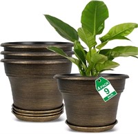 Open Box Plant Planters Pots Set of 4 Pack 9 Inch,