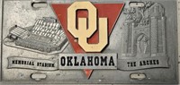 Oklahoma University Metal Car Tag