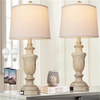 Table Lamps Set of 2 with USB Charging Port for...