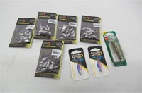 (8) Fishing Items - 1/4 oz Jig Heads, Lindy Lures