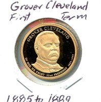 Grover Cleveland Presidential Dollar Proof - 1st