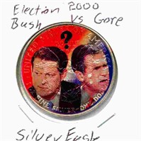 Election 2000 Bush vs. Gore Silver Eagle