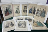 Victorian Fashion lithographs - unframed