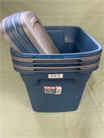 5 Sterilite 68L/18gal totes